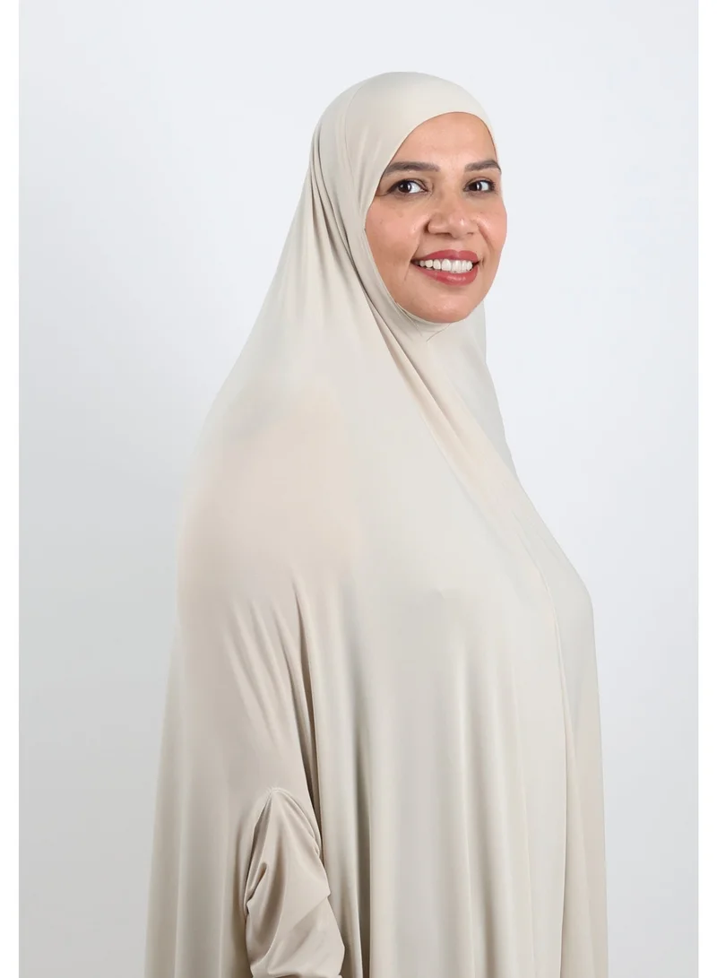 Jameela  Modest Cream Lycra fabric breathable prayer dress for Women | Best Price UAE