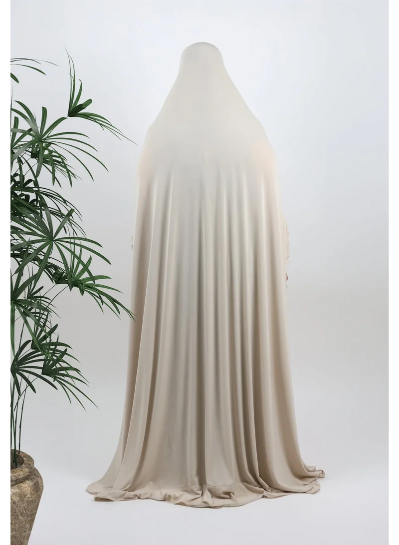 Jameela  Modest Cream Lycra fabric breathable prayer dress for Women | Best Price UAE