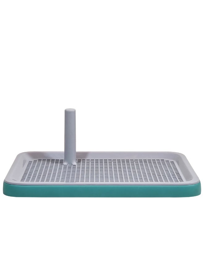 أن ان سي بيتس صينية تدريب الكلاب على استخدام المرحاض للكلاب الصغيرة والمتوسطة، حامل بلاستيكي لوسادة التبول للكلاب مع عمود دليل التبول، تصميم شبكي، وتصميم محمول، مثالي للاستخدام الداخلي/الخارجي، 51 سم (أخضر) - Image 1