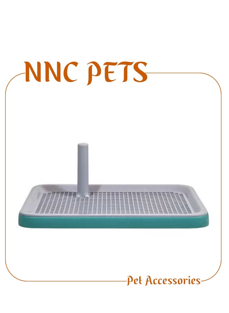 NNC PETS Dog toilet training tray for small to medium dogs, Plastic dog pee pad holder with Pee guide post, Grid design, and Portable design, Ideal for Indoor/Outdoor use, 51 cm (Green) - Image 1