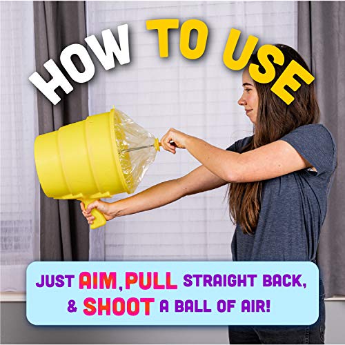 Squirrel Products Airzooka Air Blaster- Blows 'Em Away - Air Toy for Adults and Children Ages 6 and Older - Black - Image 4