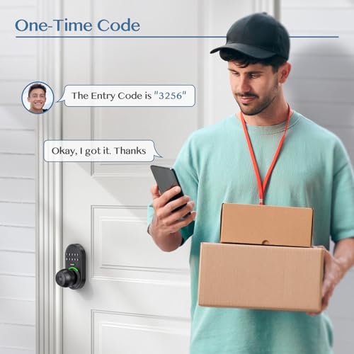 Yamiry Keypad Smart Door Knob Lock, Yamiry Keyless Entry Digital Lock with Handle, Electronic Code Knob for Front Door, Easy Installation - Image 4
