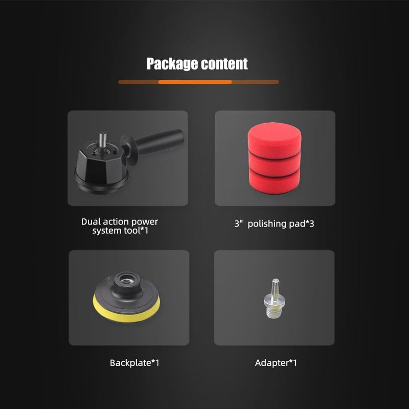 SPTA أداة نظام الطاقة المزدوج SPTA مع 3 وسادات تلميع لمثقاب لاسلكي - تلميع السيارات، التلميع، الشمع، والتجميع - Image 2