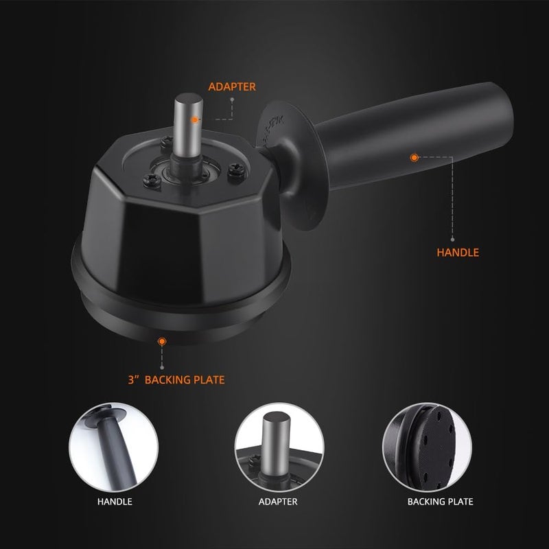 SPTA أداة نظام الطاقة المزدوج SPTA مع 3 وسادات تلميع لمثقاب لاسلكي - تلميع السيارات، التلميع، الشمع، والتجميع - Image 3