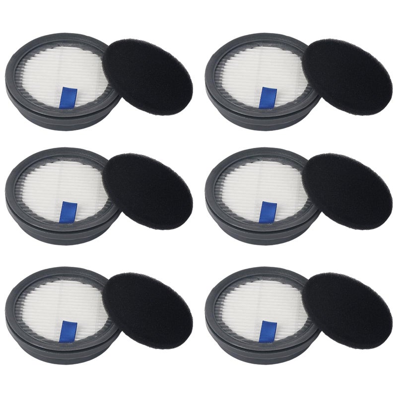 GZJoSum HEPA Filters & Sponge Filters Fit for Afoddon A200Pro/A200, ORFELD B08/C10A/C10G, NEQUARE S12, S25, S25Pro, S26 Series Cordless Vacuum Cleaner (6 Pack HEPA Filters & 6 Packs Sponge Filters) - Image 4