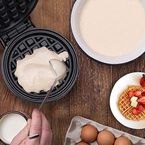 Ramview Ramview Waffles Maker Machine For Home 3 in 1 Electric Waffle Iron with NonStick Dual Side Plate Pancake Maker For Individual Belgian Waffles 4 Inch 350 Watts Mult  - Image 4