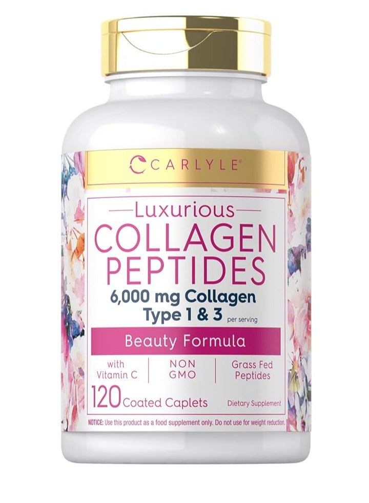 حبوب ببتيد الكولاجين المتعددة 6000 مجم 120 كبسولة