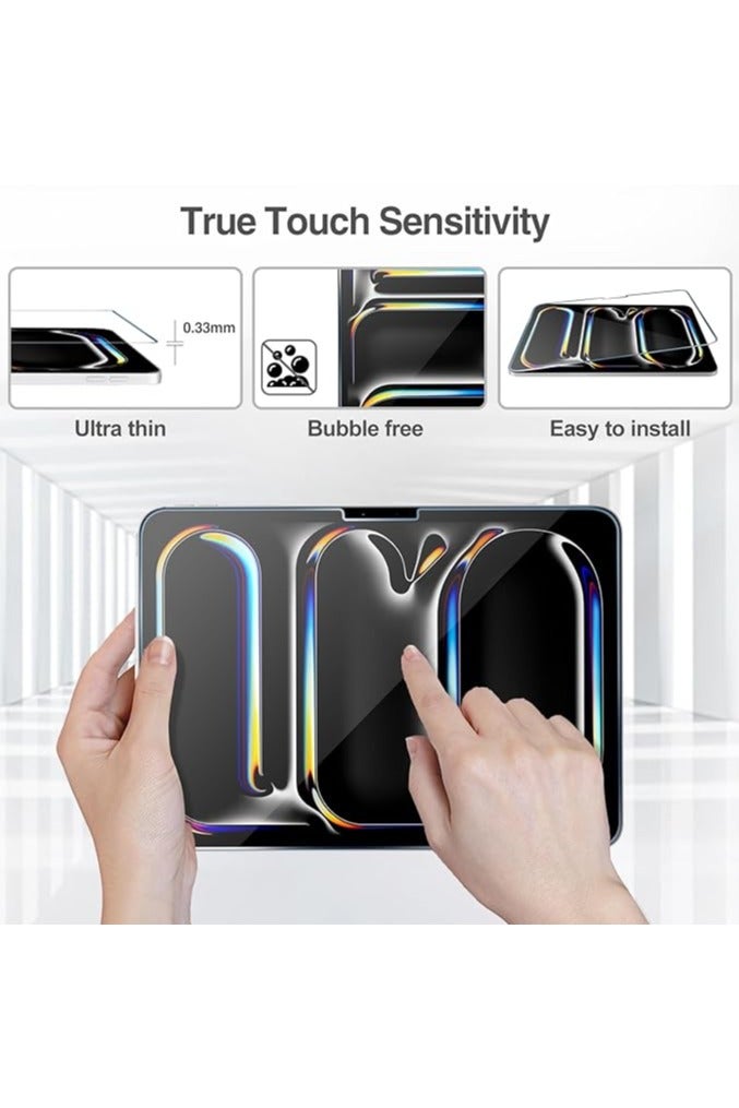 2 Pcs iPad Pro 11-Inch (M4) 2024 Screen Protector, 9H Tempered Glass Screen Protector for iPad Pro 11-Inch (M4) 2024, Full Coverage Bubble-Free Tempered Film, Anti-Scratch Film - Image 5