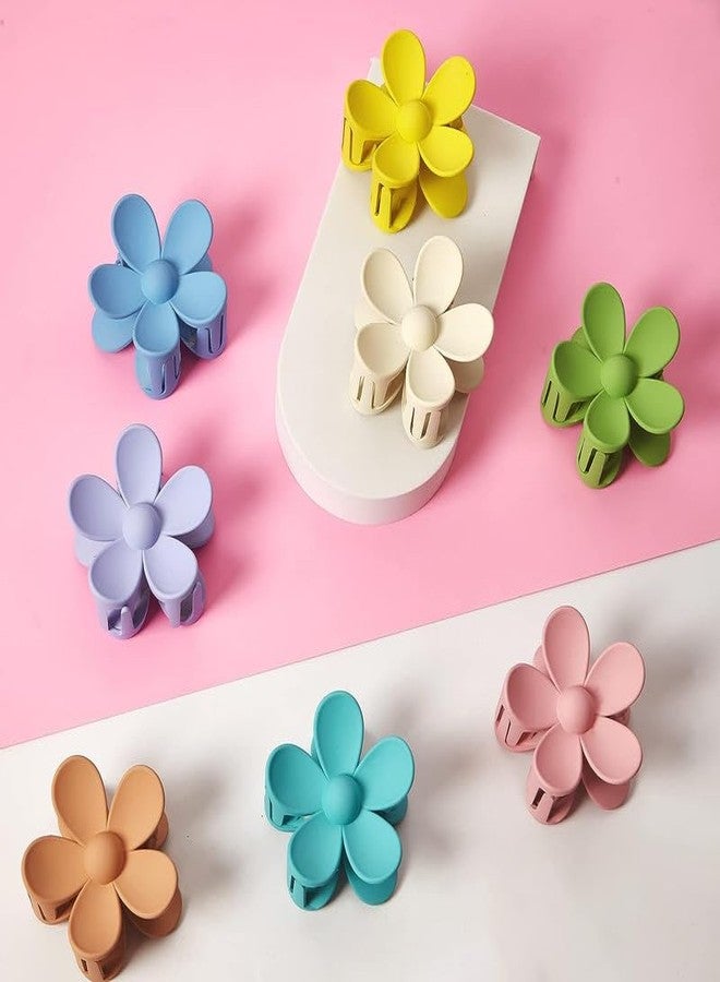 CHANDERKASH 6PCS Matte Big Floral Claw Clips 3" Large Claw Clips/Non-Slip Strong Hold Clips for Hair - Image 2