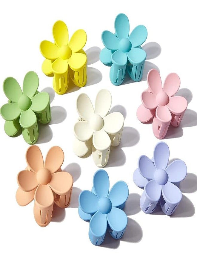CHANDERKASH 6PCS Matte Big Floral Claw Clips 3" Large Claw Clips/Non-Slip Strong Hold Clips for Hair - Image 3