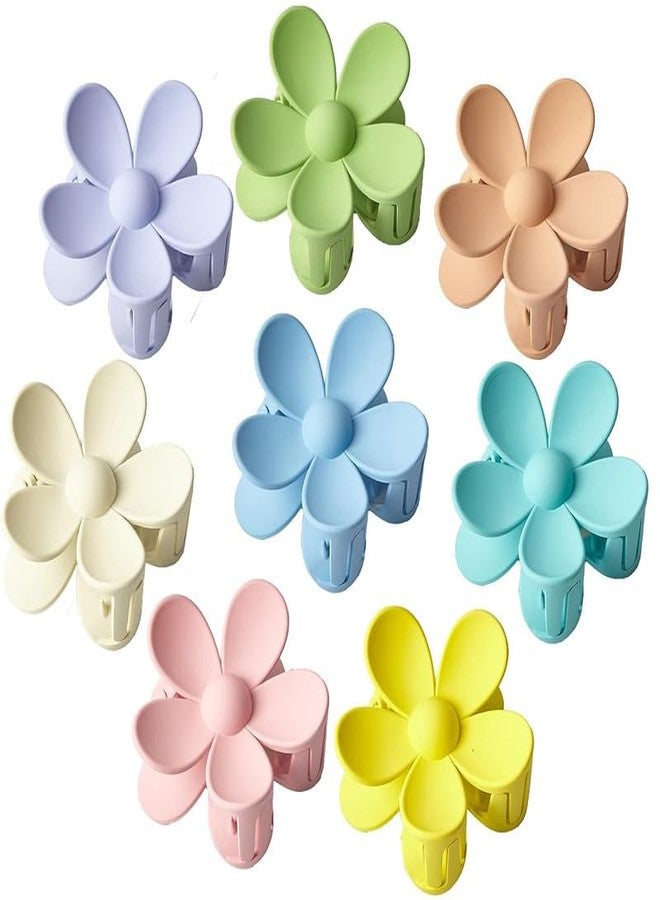 CHANDERKASH 6PCS Matte Big Floral Claw Clips 3" Large Claw Clips/Non-Slip Strong Hold Clips for Hair - Image 1