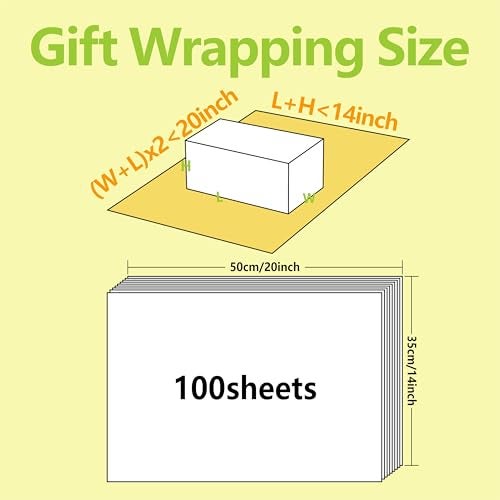 Bobobag 100 Sheets 14"X20" Metallic Gold Tissue Paper for Gift Bags, Christmas Gift Wrapping, Birthday,Anniversary, Holiday Decoration - Image 2