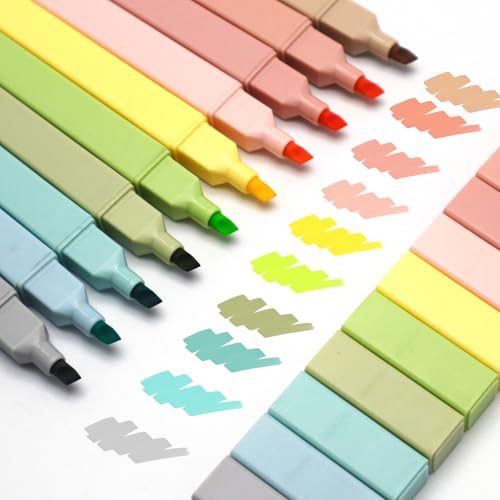 Vitoler Bible Highlighters with Soft Chisel Tip,10Pcs,Aesthetic No Bleed Dry Fast Easy to Hold, Bible Highlighters,Cute Highlighter for School Office Supplies - Image 2