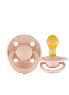 Rebael Rebael Mono Natural Rubber Round Pacifier Size 2 - Baby 6M+ (1-pack) - Baby Blush  - Image 1