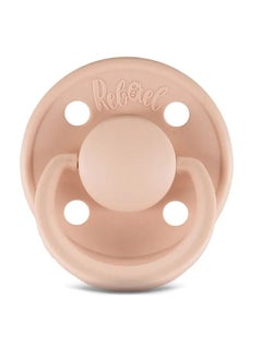 Rebael Rebael Mono Natural Rubber Round Pacifier Size 2 - Baby 6M+ (1-pack) - Baby Blush  - Image 3