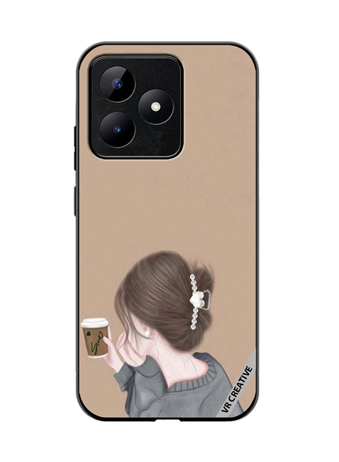VR CREATIVE Protective Case Cover For Realme C53 Sipping Design Multicolour - Image 1