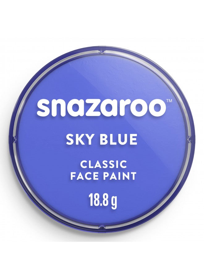 Snazaroo Classic Face and Body Paint, 18.8g (0.66-oz) Pot, Sky Blue - Image 1