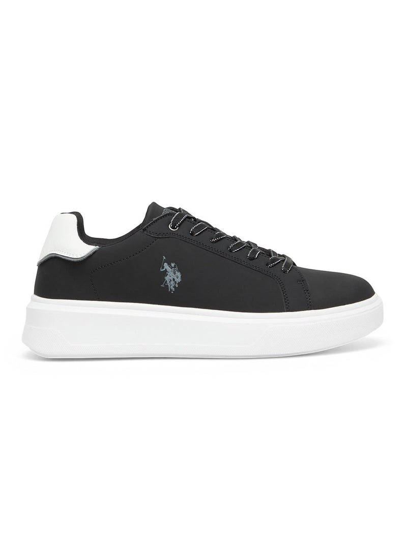 U.S. Polo Assn. Men's Black Low-Top Sneakers - Modern Style with Lace-Up Design and Comfort Cushioned Sole for Everyday Wear  - Image 1