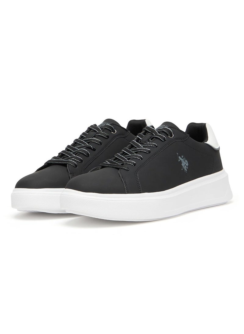 U.S. Polo Assn. Men's Black Low-Top Sneakers - Modern Style with Lace-Up Design and Comfort Cushioned Sole for Everyday Wear  - Image 3
