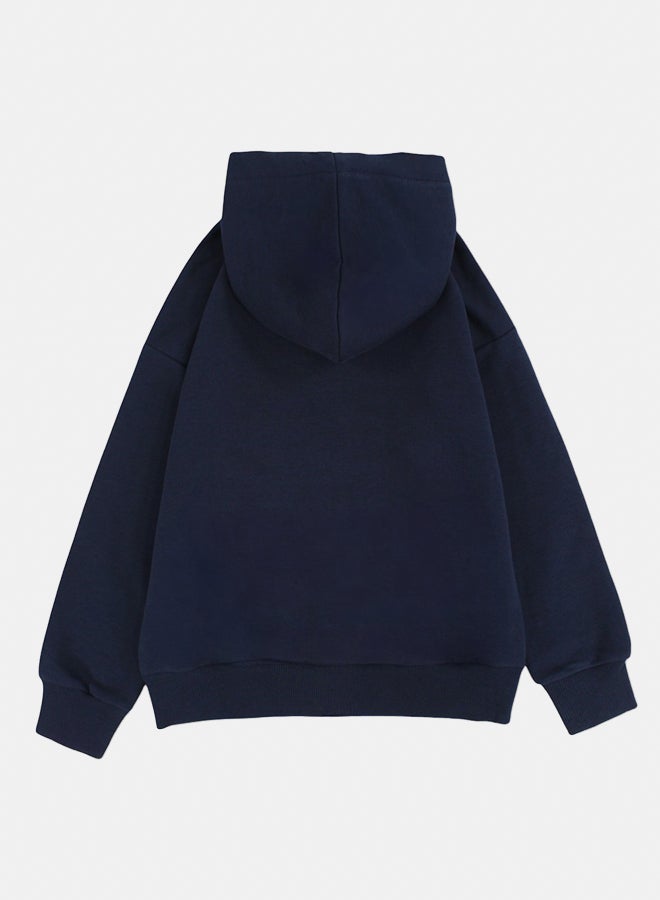 بمبيلو هودي قطني للاطفال – كحلي - Image 2