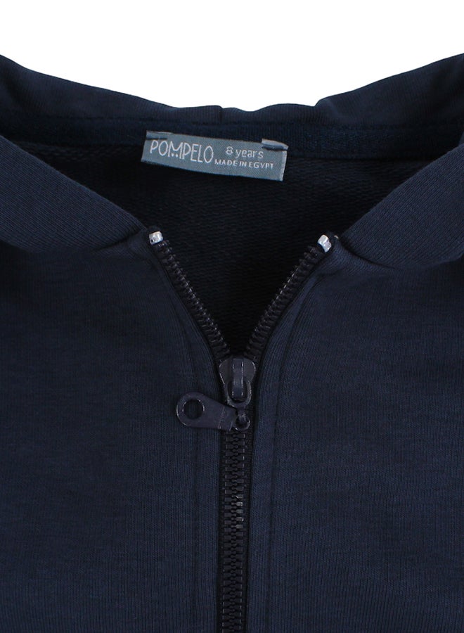 بمبيلو هودي قطني للاطفال – كحلي - Image 3