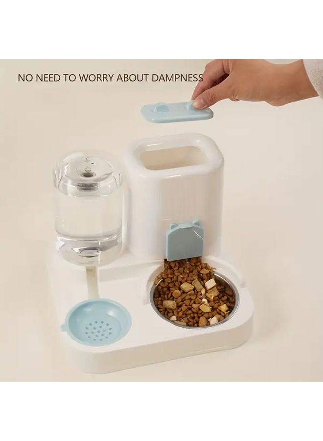 Automatic Cat Dog Feeder Waterer Advanced Gray Dry Wet Separation Stainless Steel Bowl - Image 5