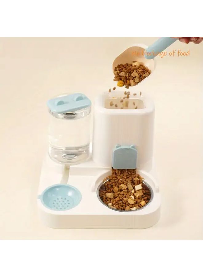 Automatic Cat Dog Feeder Waterer Advanced Gray Dry Wet Separation Stainless Steel Bowl - Image 4