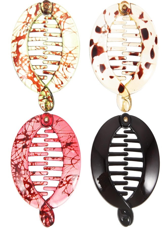 minkissy 4pcs Banana Clip Hair Accessories Ponytail Holder Hairbrushes for Woman Hair Styling Tools Womens Hair Clips Styling Comb Hair Grip Women's Big Claws Dense Beef Tendon - Image 1