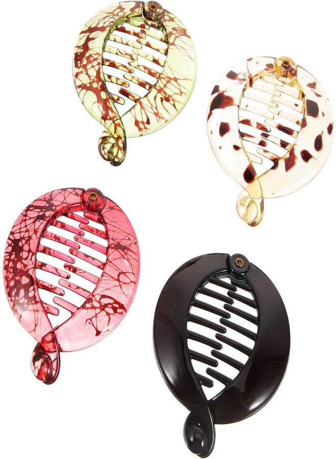 minkissy 4pcs Banana Clip Hair Accessories Ponytail Holder Hairbrushes for Woman Hair Styling Tools Womens Hair Clips Styling Comb Hair Grip Women's Big Claws Dense Beef Tendon - Image 4