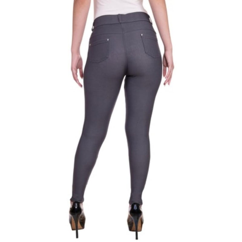 EAG Jeggings for Women's Comfortable Cotton Blend Stretch Leggings Look Denim Jeggings with Pockets (Available in Plus Size) Grey - Image 3