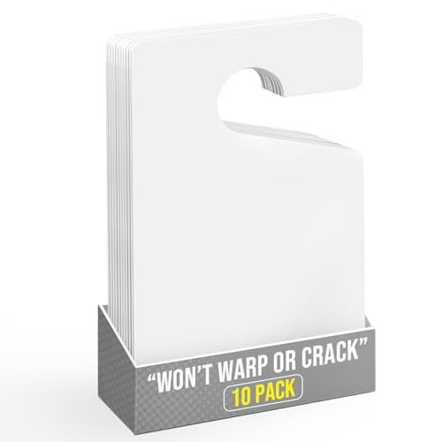 MESS Large Thick Parking Pass Hangtags - Parking Permit Hang Tag - Car Parking Tags for Parking Lot - Hanging Parking Permit - Permanent or Temporary Car Tags for Rear View Mirror 3x5 (10) - Image 1