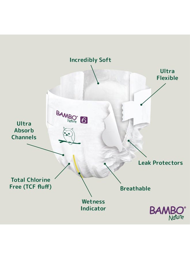 BAMBO NATURE حفاضات صديقة للبيئة حجم 6، 16+ كجم، (40 حفاضة) عبوة طويلة - Image 3