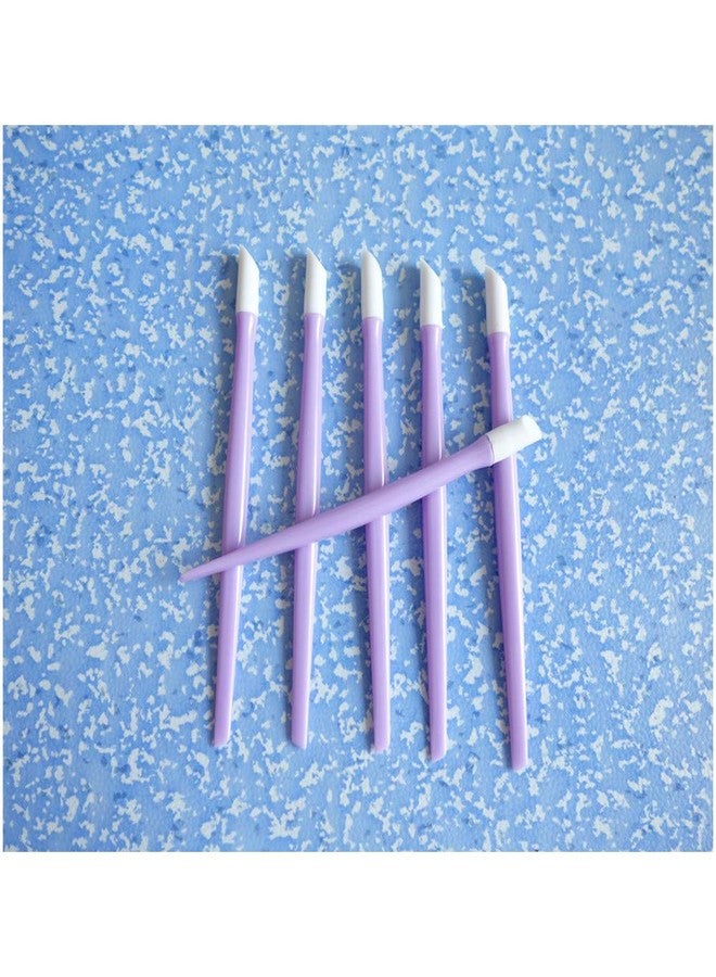 Erewa 24 Pcs Rubber Nail Cuticle Pusher Plastic Handle Rubber Tipped Nail Cuticle Cleaner Acrylic Nail Art Tool - Image 3