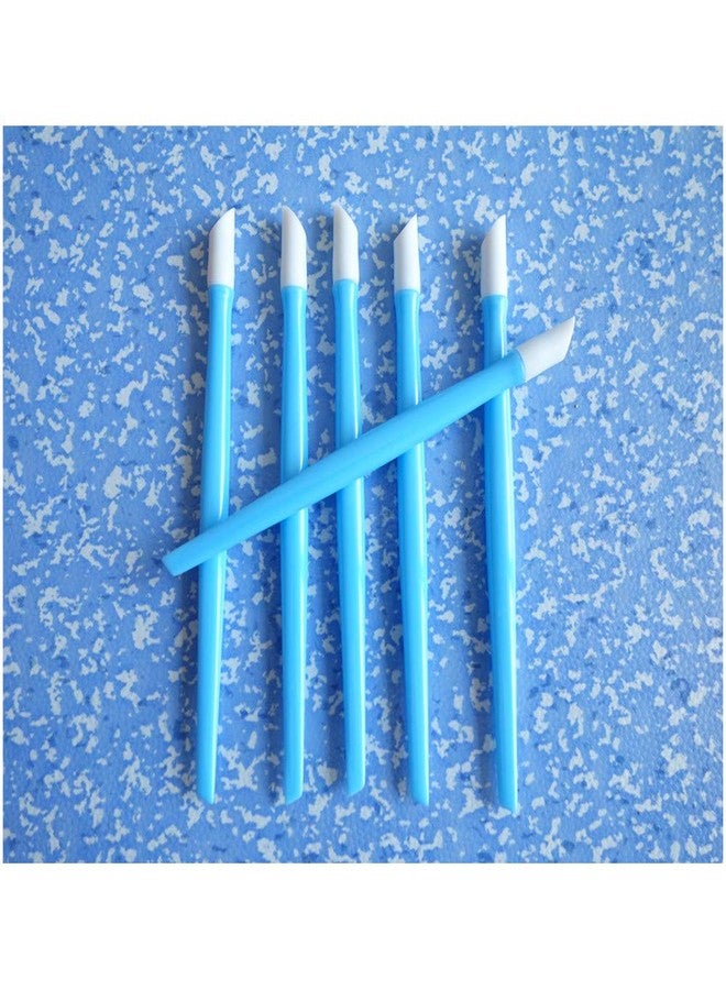 Erewa 24 Pcs Rubber Nail Cuticle Pusher Plastic Handle Rubber Tipped Nail Cuticle Cleaner Acrylic Nail Art Tool - Image 4