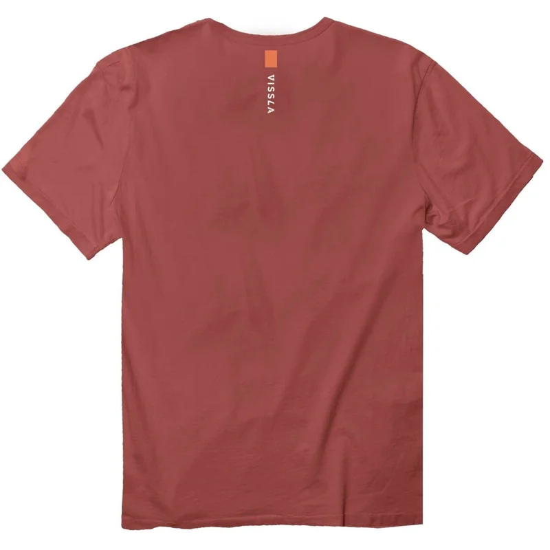 Vissla Heavy Sets Organic Cotton Tee Dark Rusty Red