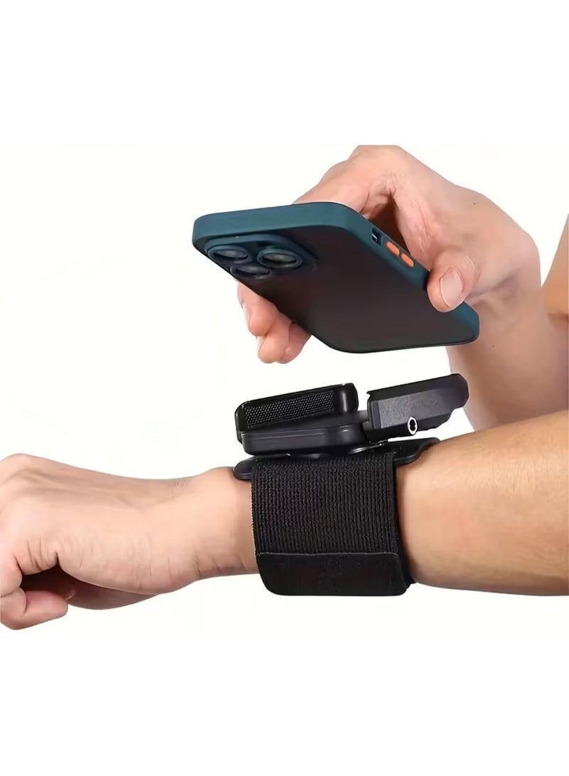 GOLD MANTIS Sports Phone Holder for Running & Gym, Adjustable Arm Strap Mobile Mount with Secure Lock, Sweatproof Hands-Free Holder for All Smartphones (Wristband) - Image 1