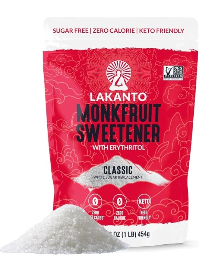 لاكانتو محلي لاكانتو من فاكهة الراهب – بديل للسكر الأبيض – خالٍ من السعرات الحرارية – مناسب للكيتو – وزن 454 جرام - Image 1
