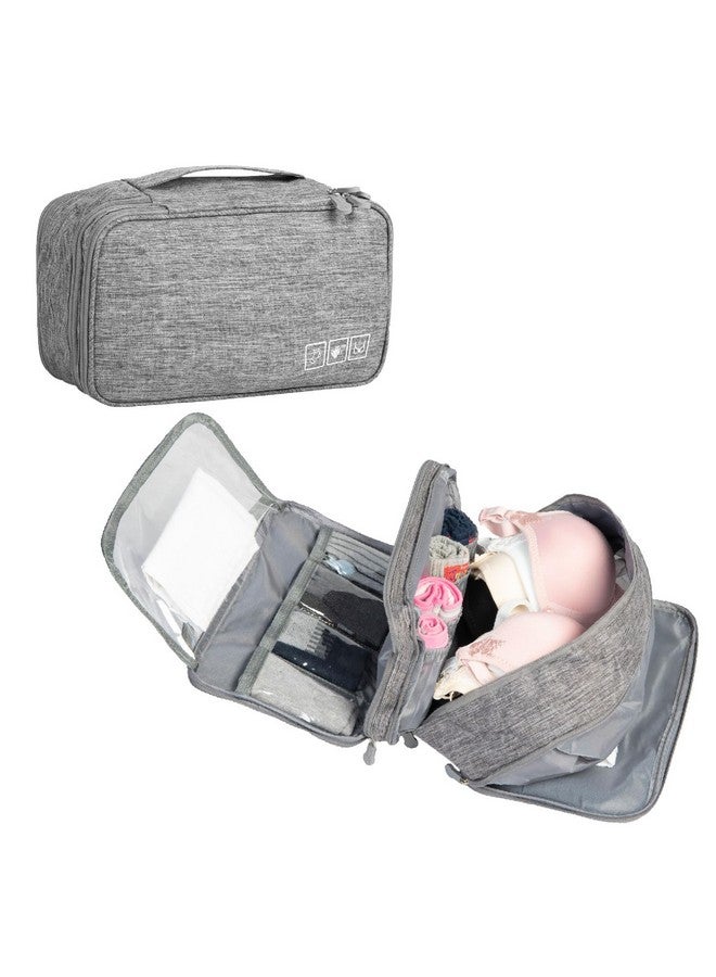 HomeStrap HomeStrap Intimate Innkeeper | 3 Tier Undergarment Organizer, Travel bag for Storage of Bra, Underwear, Socks, Innerwear, Cosmetics, and Toiletry for Women(Grey) - Image 1