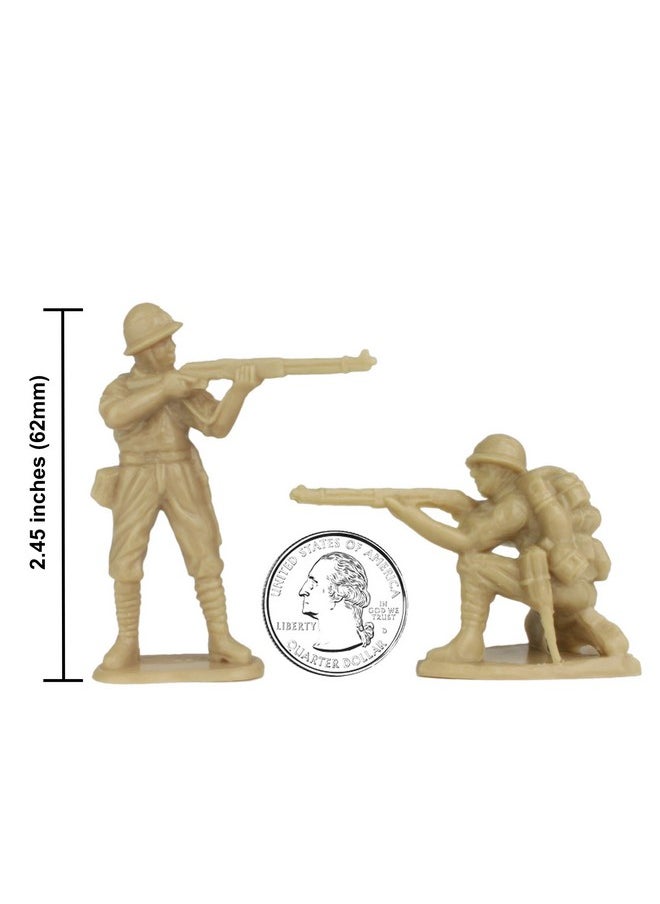 BMC Toys Bmc Ww2 Japanese Plastic Army Men 30 Imperial Soldiers Of Japan 1:32 Figures  - Image 2