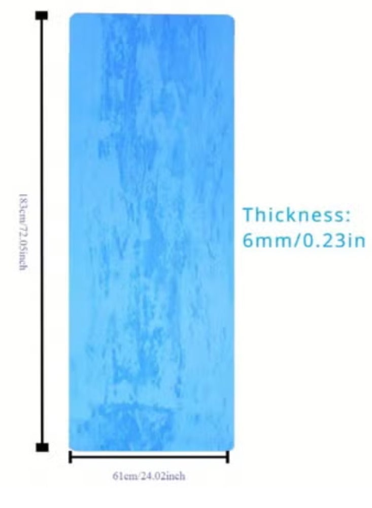 Spall Camouflage Design 6mm Yoga Mat | Non-Slip, Durable & Comfortable Exercise Mat for Yoga, Pilates, Stretching & Home Fitness Workouts - Image 4