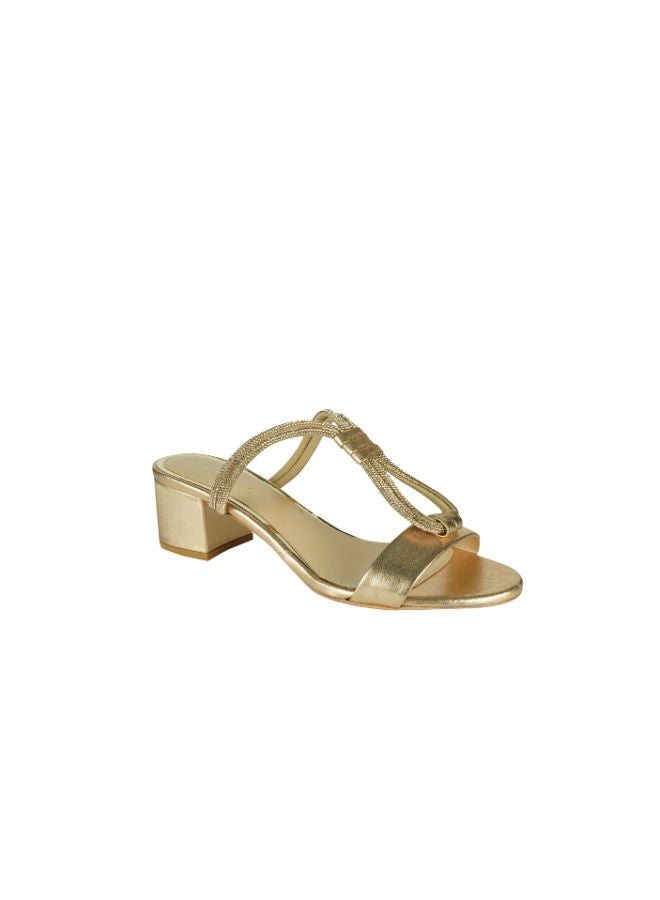 POLETTO Poletto Ladies Block Heel 169225 C1578 R Gold  - Image 1