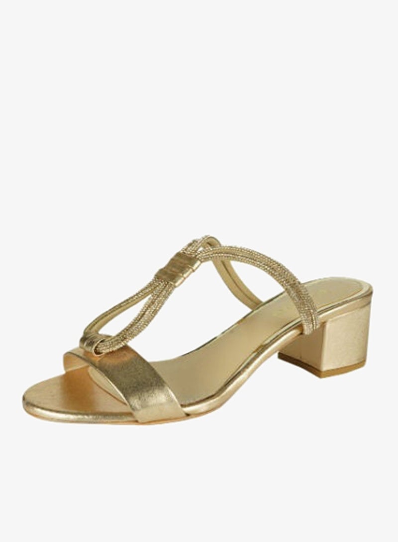 Poletto Ladies Block Heel 169225 C1578 R Gold - Image 3
