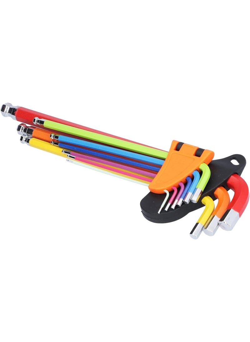 GGOOT Star Hex Key Set, Multi Colour Star Screwdriver Set, Long Arm Star Key Hardware Tools T10‑T50 with Organizer Clip for Screw Fastening  - Image 3