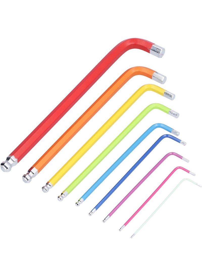 GGOOT Star Hex Key Set, Multi Colour Star Screwdriver Set, Long Arm Star Key Hardware Tools T10‑T50 with Organizer Clip for Screw Fastening  - Image 5
