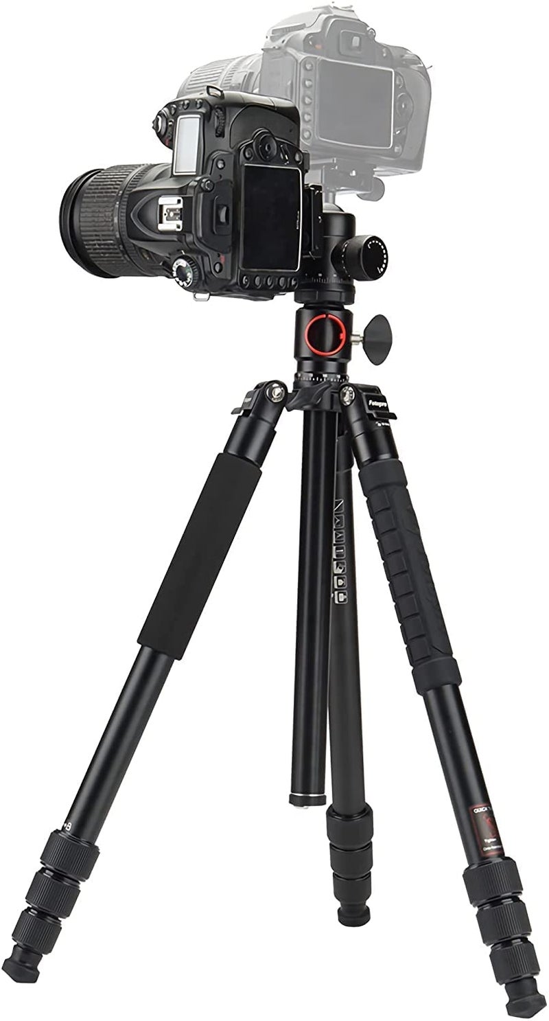 Fotopro X-Go HR Chameleon 6ft Aluminum Built in 2-in-1 Tripod + Monopod Stand for DSLR Camera | FPH-52Q Ball Head | 360°Horizontal Rotation | Upside Down Tripod | Payload 8 kg (Black) - Image 3