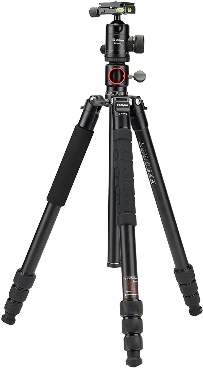 Fotopro X-Go HR Chameleon 6ft Aluminum Built in 2-in-1 Tripod + Monopod Stand for DSLR Camera | FPH-52Q Ball Head | 360°Horizontal Rotation | Upside Down Tripod | Payload 8 kg (Black) - Image 2