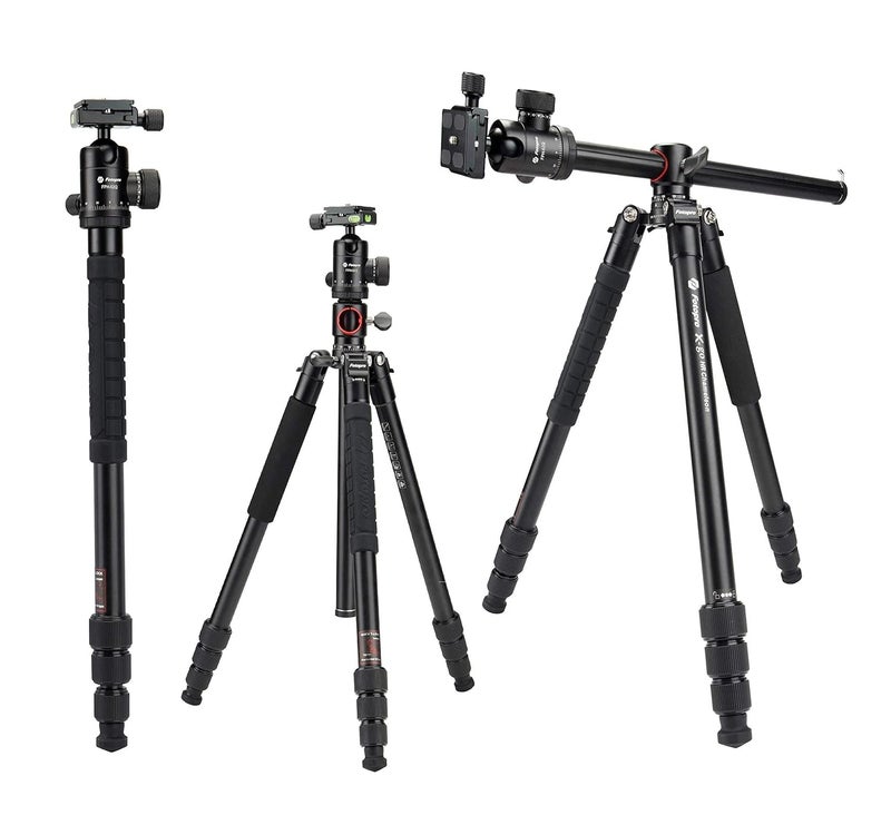 Fotopro X-Go HR Chameleon 6ft Aluminum Built in 2-in-1 Tripod + Monopod Stand for DSLR Camera | FPH-52Q Ball Head | 360°Horizontal Rotation | Upside Down Tripod | Payload 8 kg (Black) - Image 1