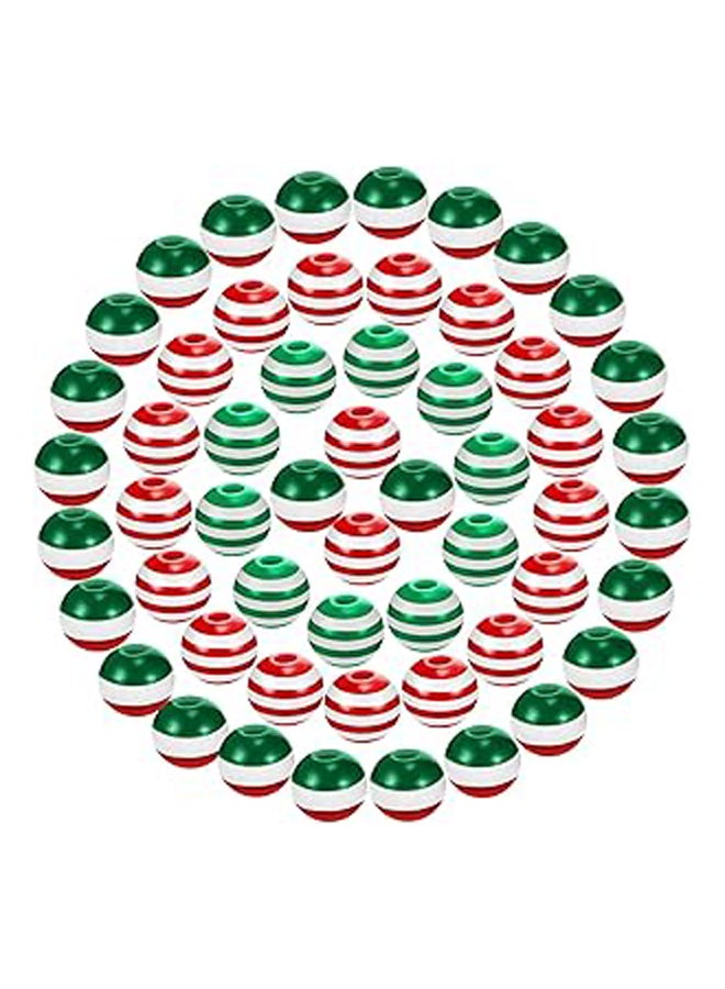 قطع عيد الميلاد شريط الخرز الاكريليك جولة الراتنج الخرز 8 ملم  - Image 1
