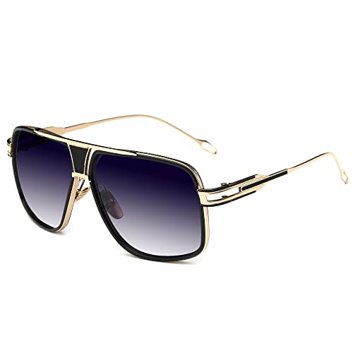 Gobiger Aviator Sunglasses for Men 100% UV Protection Goggle Alloy Frame with Case… - Image 1