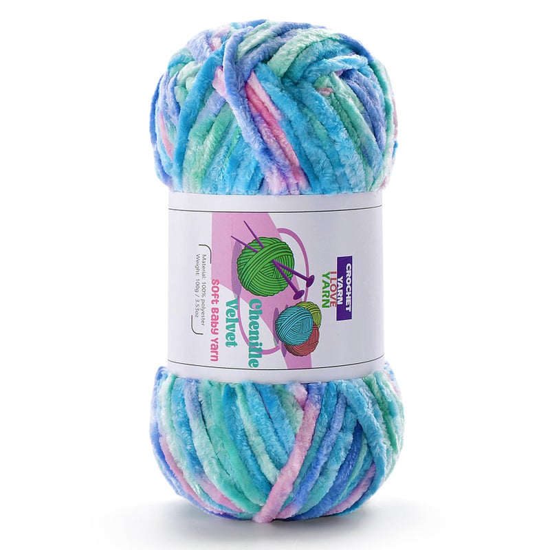 DAERBOF Plush Chenille Chunky Yarn Velvet Fluffy Yarn for Hand Knitting Baby Yarns for Crocheting Soft Making Blankets Scarves Dolls 35oz 875yds Each - Image 3